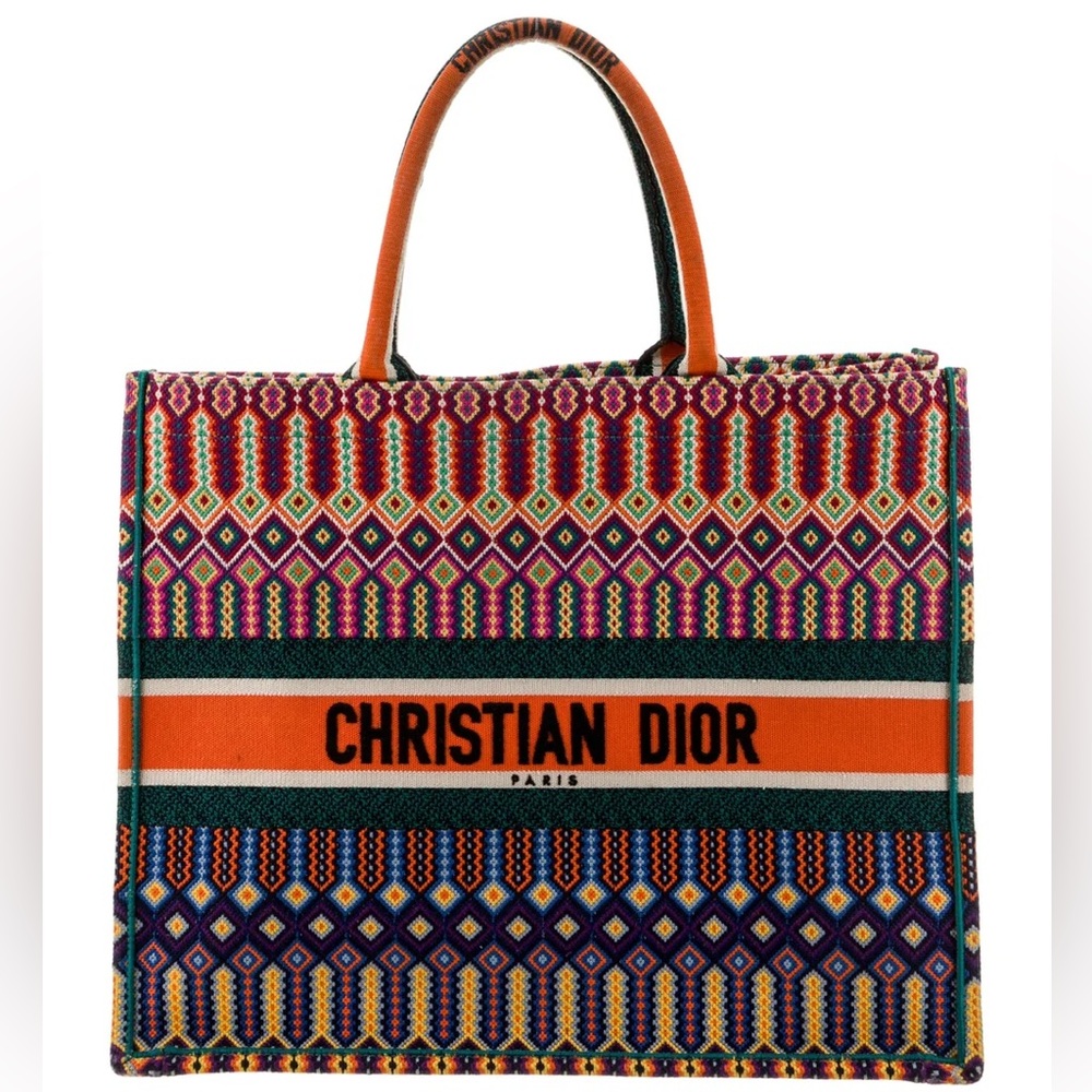 Christian Dior Canvas Book Bag with dust bag and certificate of authenticity